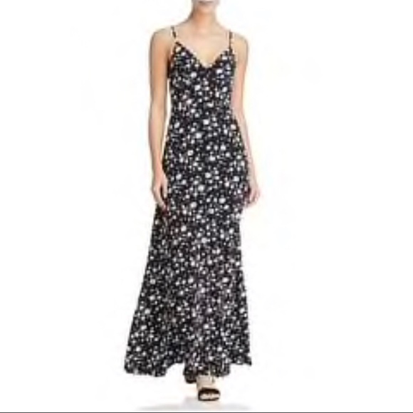 michael kors black and white floral dress